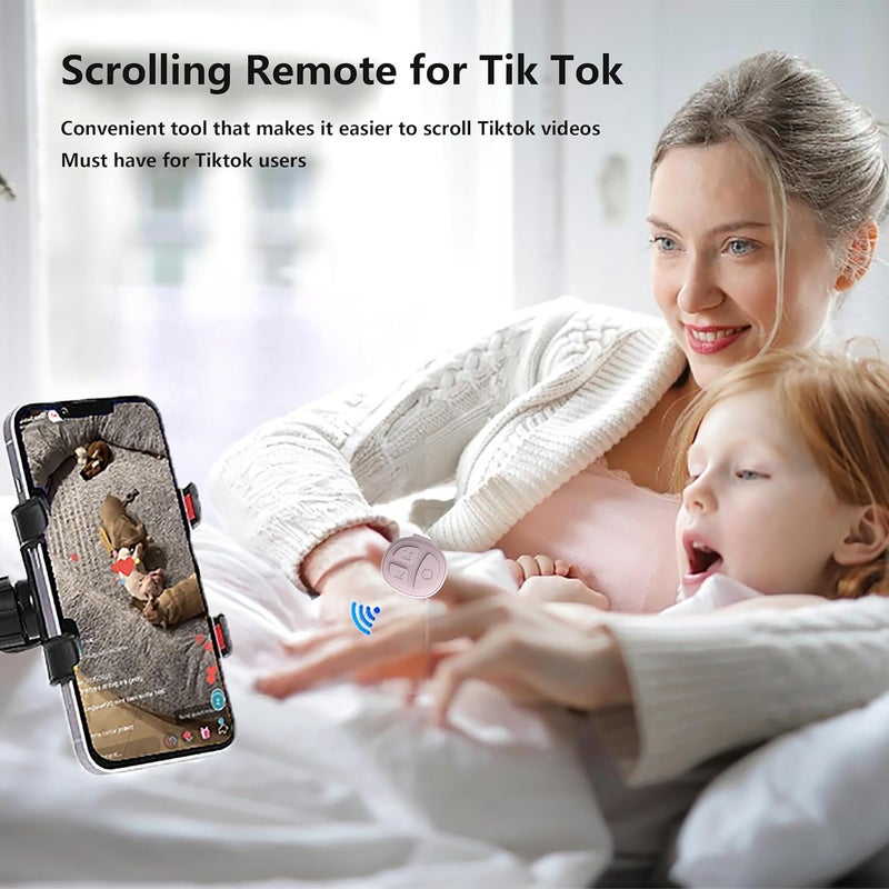 STDFORU TikTok Scrolling Ring, Bluetooth Camera Remote Control, Scrolling Ring for iPhone,TIK Tok, iPad, Android (Pink) - Image 4